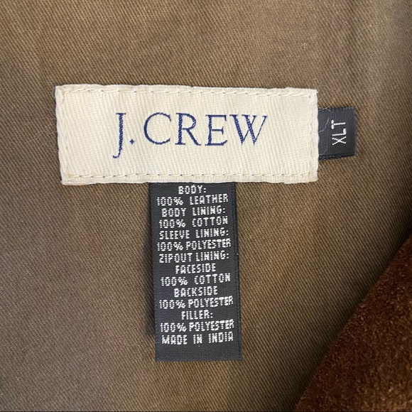 J.Crew Men’s 100% Leather Long Coat / Jacket Size XLT - Picture 8 of 10